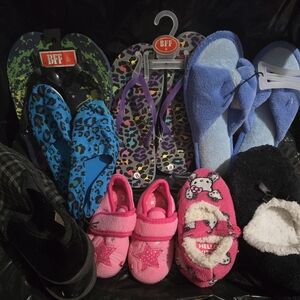 NWOT-BFF Flip Flops and Hello Kitty Slippers Collection kids to adults